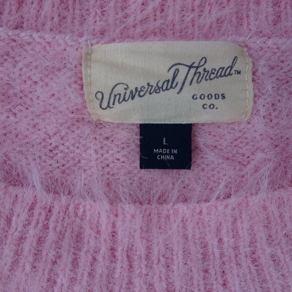 Universal Thread Fuzzy Pink & Red Sweater Size L - Picture 5 of 8